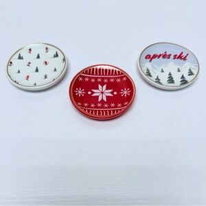 3 for $15 SALE Target Bullseye Set of 3 Christmas Holiday Print Trinket Dishes